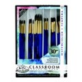 Royal Brush Royal Brush 1289640 Tax 3- Natural Brushes Classroom Value Pack; Assorted Size; Pack of 30 1289640